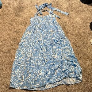 Blu Pepper Blue and White Maxi Dress